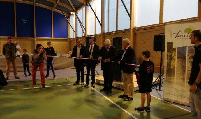 Inauguration de la nouvelle halle de sports de raquettes de la commune de Treillières (44)