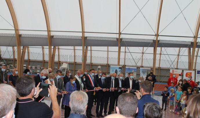 Inauguration de la nouvelle halle multi-raquettes de Creully-sur-Seulles (14)